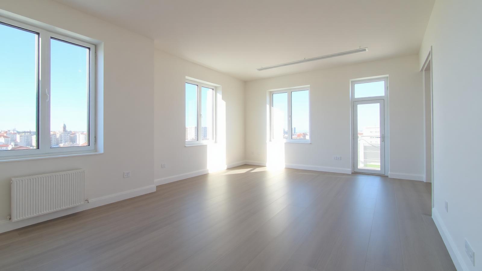 Pendik Kurtköy'de teslim edilmiş sıfır dairenin salonu